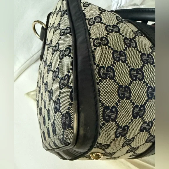 Gucci Blue and Red Striped Boston Bag - Picture 9 of 17